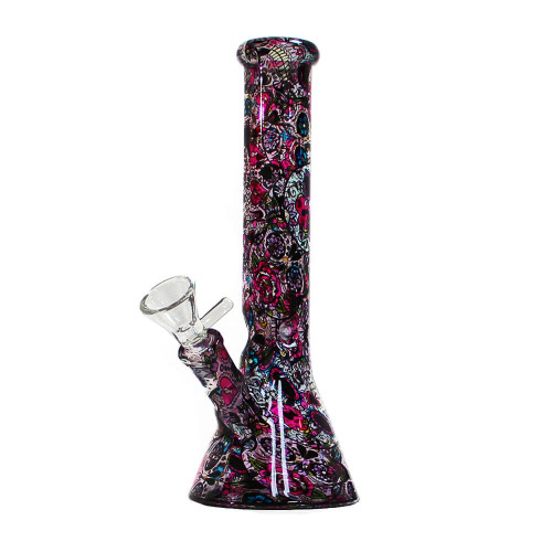 Stakleni bong Mexican Flowers, 26 cm