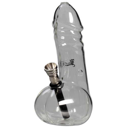 Stakleni bong Black Leaf Willy, 17 cm 