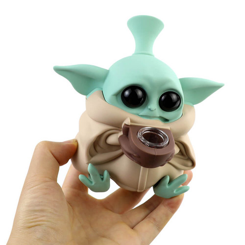 Silikonski bong Alien, 13 cm