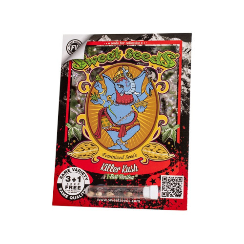 Killer Kush F1 Fast Version (3 sjemenke + 1 gratis), Sweet Seeds