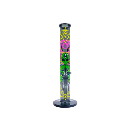 Stakleni bong Trippy Alien, Black Leaf, 40 cm