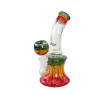 Mini stakleni bong bubbler Rasta, 16 cm