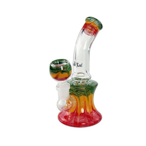 Mini stakleni bong bubbler Rasta, 16 cm