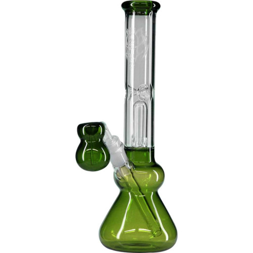 Stakleni ice bong s perkolatorom, zeleni, 31 cm