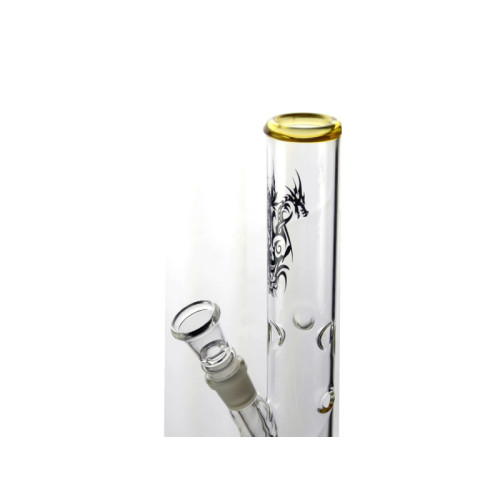 Stakleni bong sa žutom bazom i usnikom, 30 cm