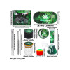Stakleni mini bong - 6-dijelni set Hemp Leaf 420