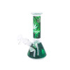 Stakleni mini bong - 6-dijelni set Hemp Leaf 420