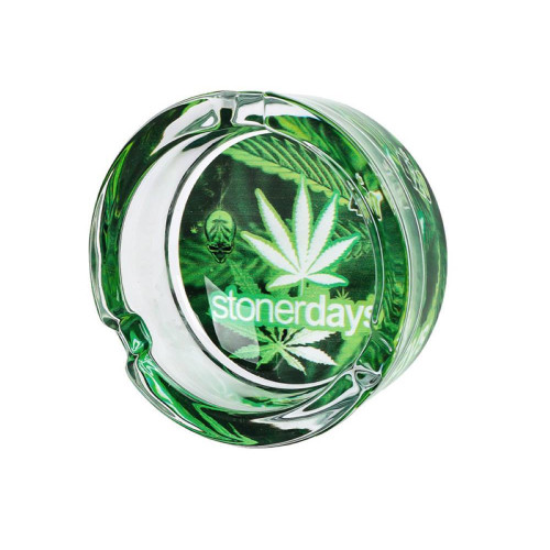 Stakleni mini bong - 6-dijelni set Hemp Leaf 420