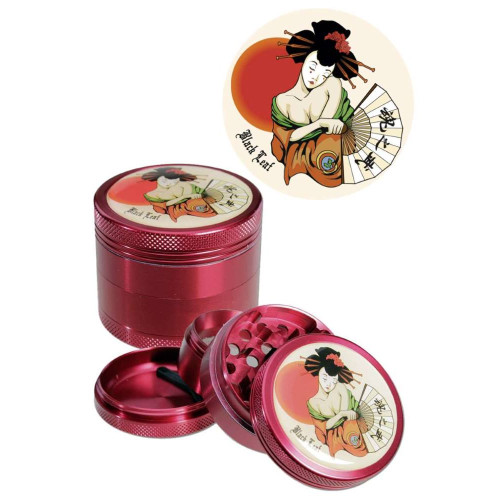 Stakleni ice bong Ronin + Geisha, 50 cm - set od 3 dijela, Black Leaf