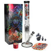 Stakleni ice bong Ronin + Geisha, 50 cm - set od 3 dijela, Black Leaf Stakleni ice bong Ronin + Geisha, 50 cm - set od 3 dijela, Black Leaf
