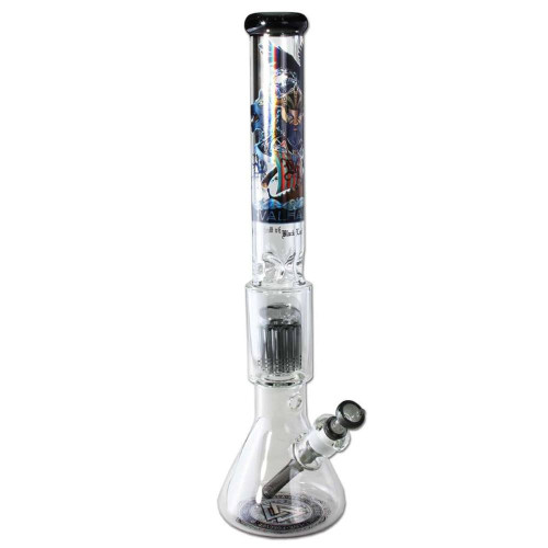 Stakleni bong Valhalla, 50 cm - 3-dijelni set, Black Leaf