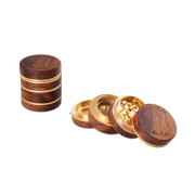 Grinder od drva i aluminija Golden, 4-dijelni Grinder od drva i aluminija Golden, 4-dijelni