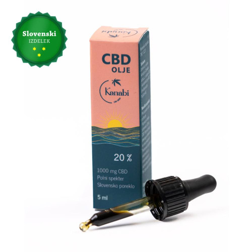 20 % CBD ulje Kanabi, puni spektar, 5 ml