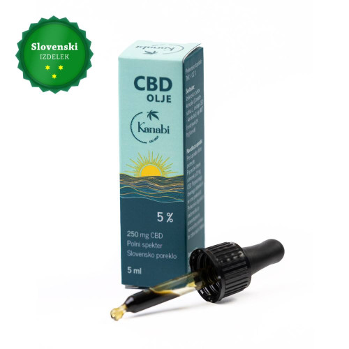 5 % CBD ulje Kanabi, puni spektar, 5 ml