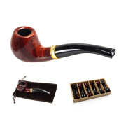 Drvena lula Excellent s prstenom, 9 mm filter