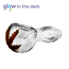 Staklena lula Glow in the dark, 10 cm, prozirna