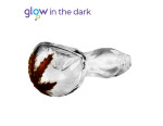Staklena lula Glow in the dark, 10 cm, prozirna