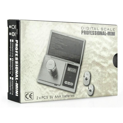 Digitalna vaga Professional Mini, 200 g/0,01 g, crna