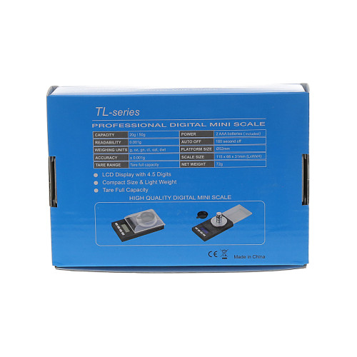 Profesionalna digitalna vaga TL, 20/50 g/0,001 g