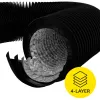 Cijev za ventilaciju Croco, crna, četveroslojna, 100 mm x 2 m